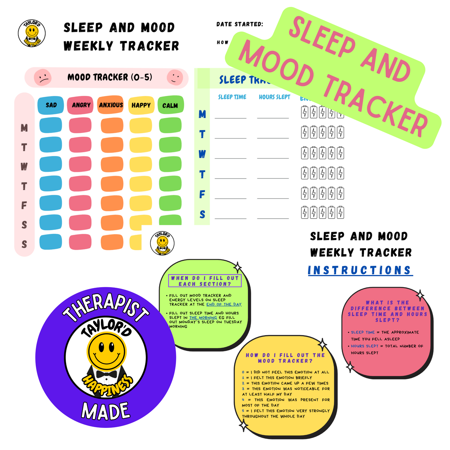 Sleep and Mood Weekly Tracker